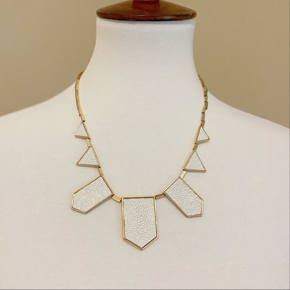 House of Harlow 1960 Station Necklace in White
